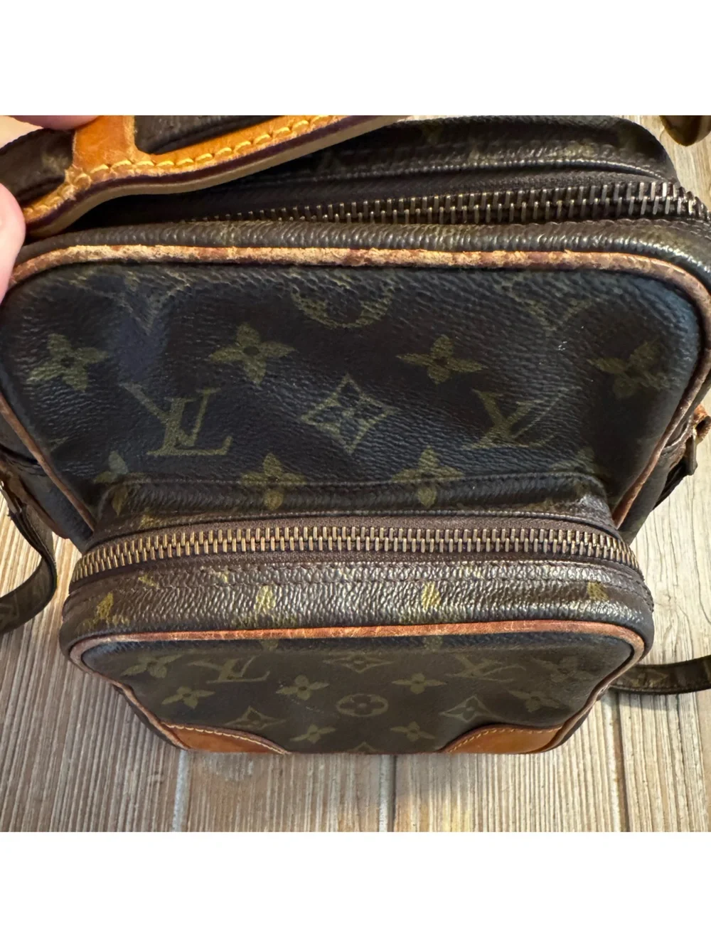 Authentic Vintage Louis Vuitton Monogram Amazone Crossbody Bag with LV bust bag